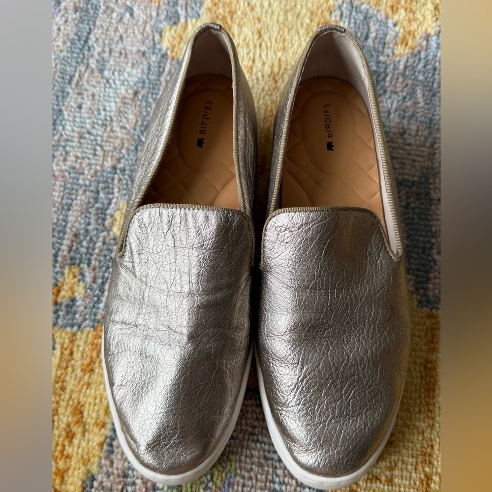 Birdies Gold Leather The Swift Slip On Sneaker 7.5 - Picture 6 of 12